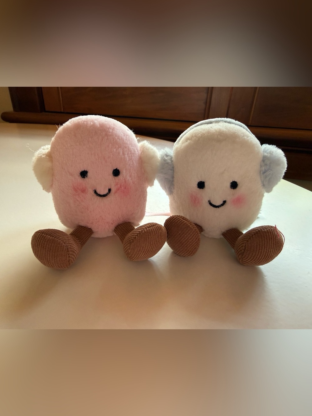Jellycat Amuseables Toastie Pink And White Marshmallows